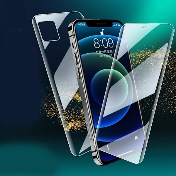 3-PACK Hydrogel Fram- & Baksida Skärmskydd iPhone 13 Transparent