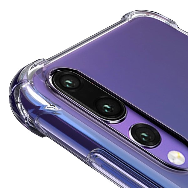 Huawei P20 Pro - Smidigt Skal med Kortfack Transparent