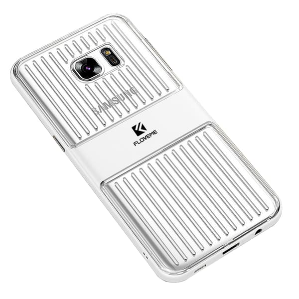 Samsung Galaxy S7 Edge - FLOVEMES Hybridskal - (Stötdämpande) Vit