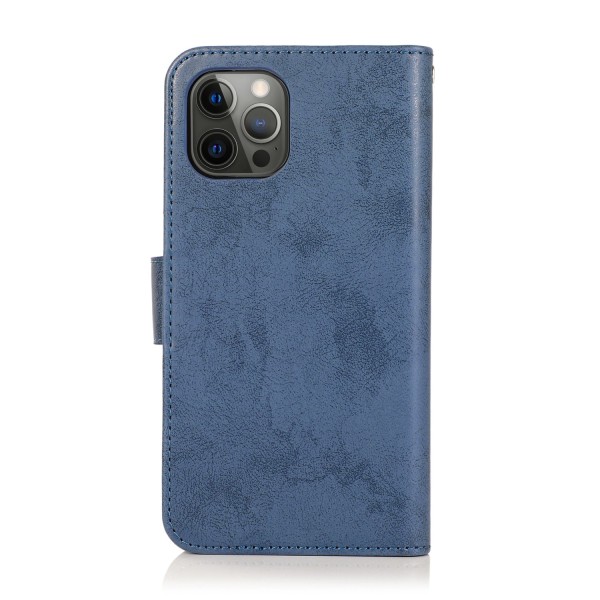 iPhone 15 Pro - Lommebokveske i PU-skinn med 3 kortspor Marine blue