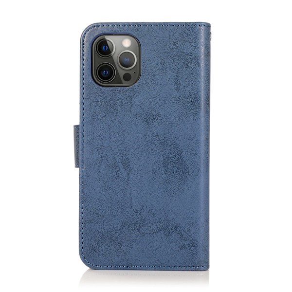 iPhone 15 Pro - Plånboksfodral i PU-läder med 3-kortfack Marinblå