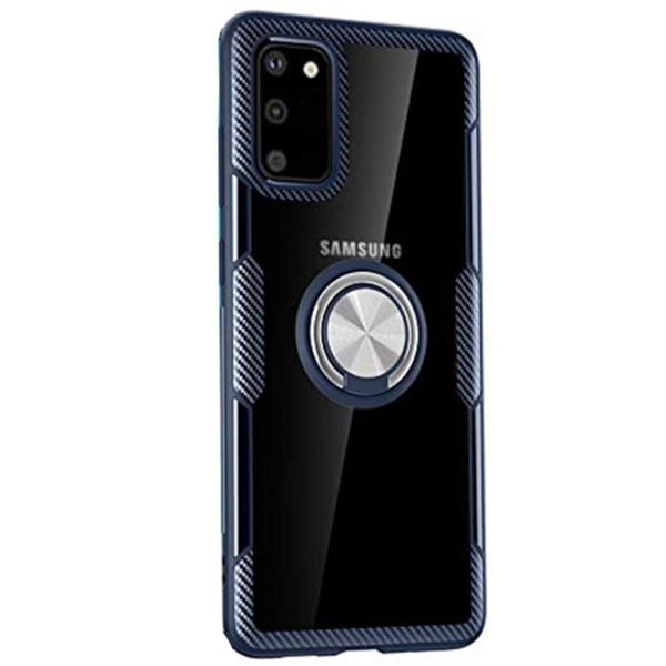 Smidigt (Leman) Skal med Ringhållare - Samsung Galaxy S20 Marinblå/Silver