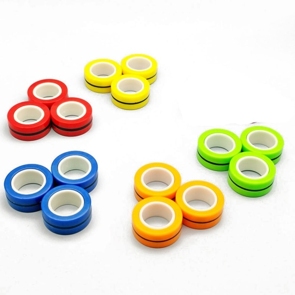 Fidget Toy / Spinner Magnetic Rings / Magic Rings Orange