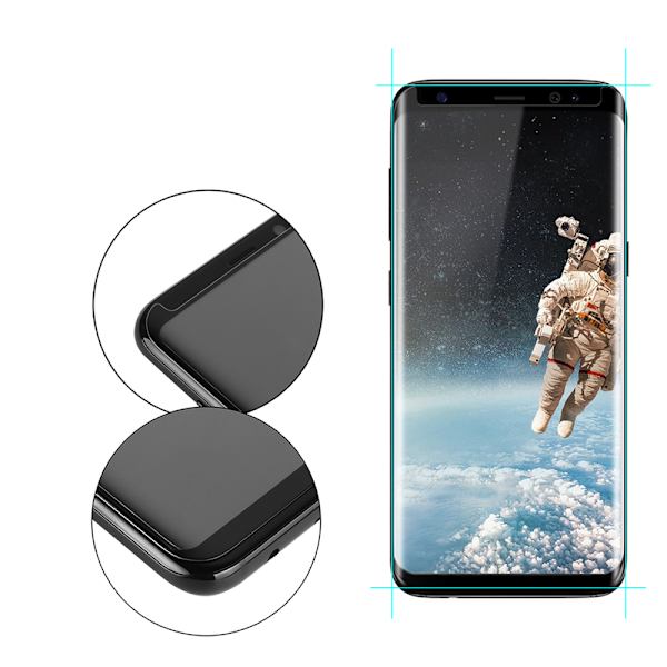 HuTech Skärmskydd CASE-Friendly & Full-Glue Samsung Galaxy S8+ Svart