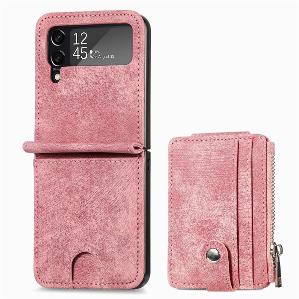 Smidigt Skal med Plånbok - Samsung Galaxy Z Flip 3 Rosa