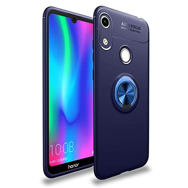 Huawei Y6 2019 - Skal med Ringhållare Svart/Blå