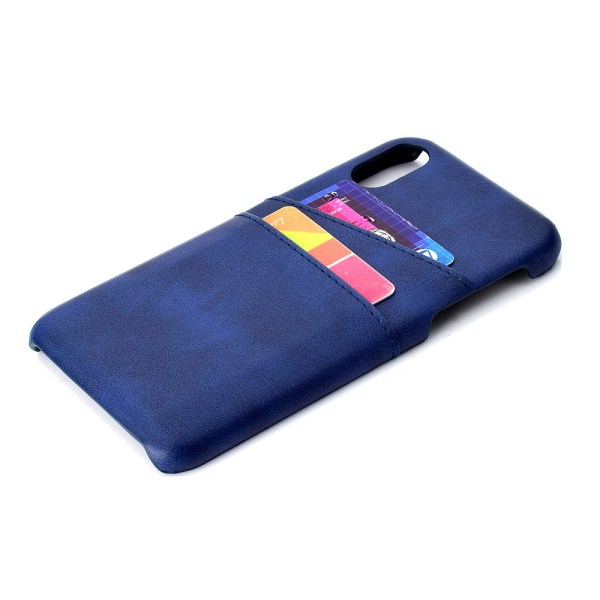 iPhone XS Max - (Vintage-Shell) Skal med Kortfack Svart