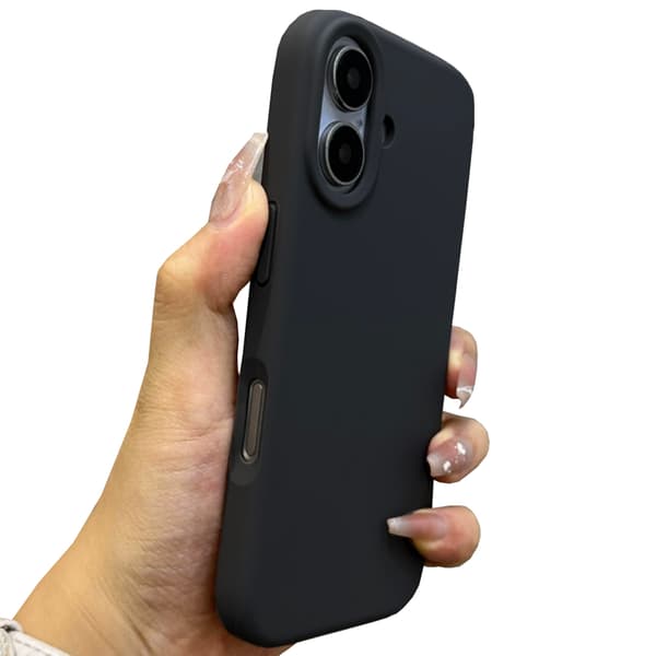 iPhone 17 Silikonskal Svart Matt  mjukt och stötdämpande