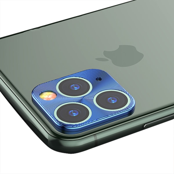 Premium bagkamera linsecover Metalramme Al Alloy iPhone 11 Pro Blå