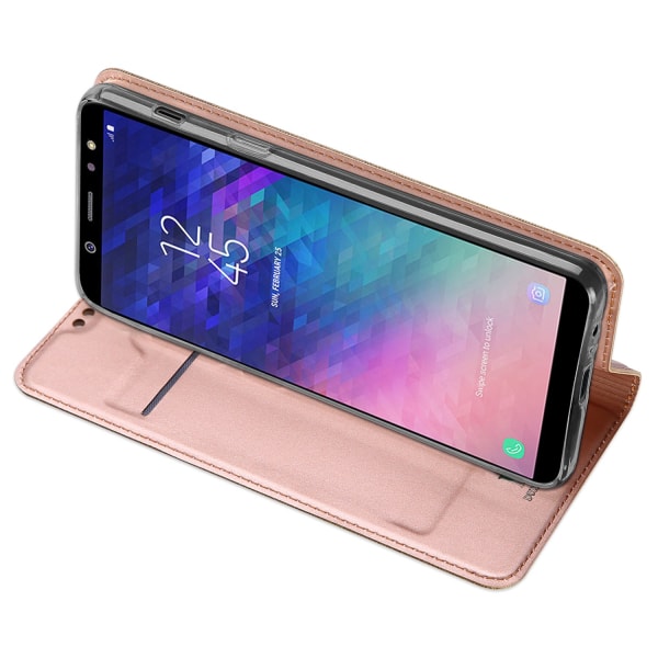 Designetui til Samsung Galaxy A6 Plus (Silk-Touch) Guld