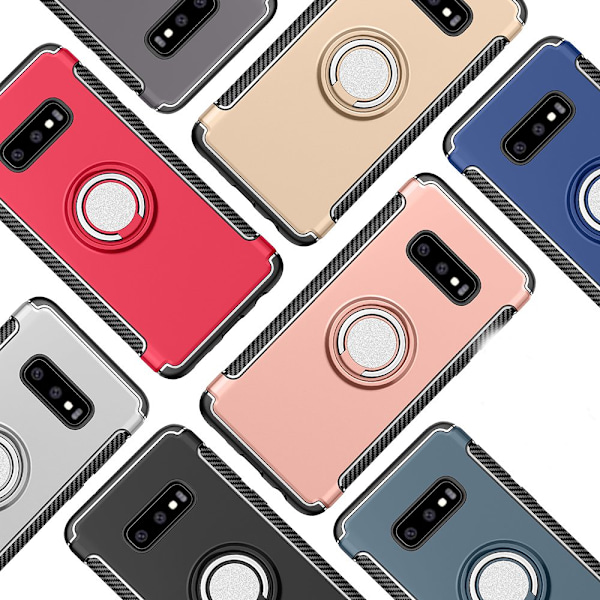 Samsung Galaxy S10e - Skal med Ringhållare Grå