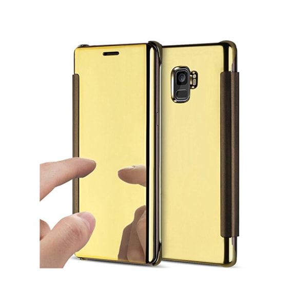 Samsung Galaxy S9 - Etui med Clear-View funktion Guld