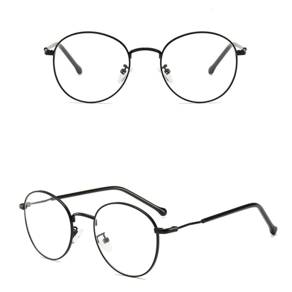 Læsebriller i Klassisk Design (Unisex) Svart/Guld -3.0