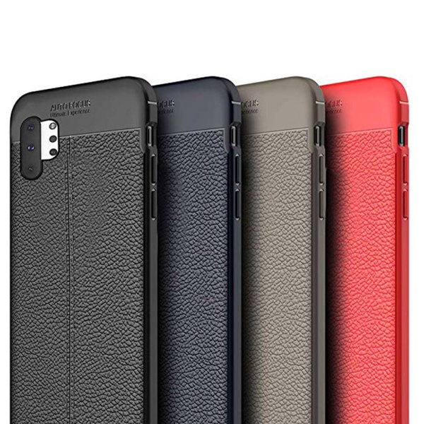 Stilfuldt silikonecover (autofokus) - Samsung Galaxy Note10 Plus Röd