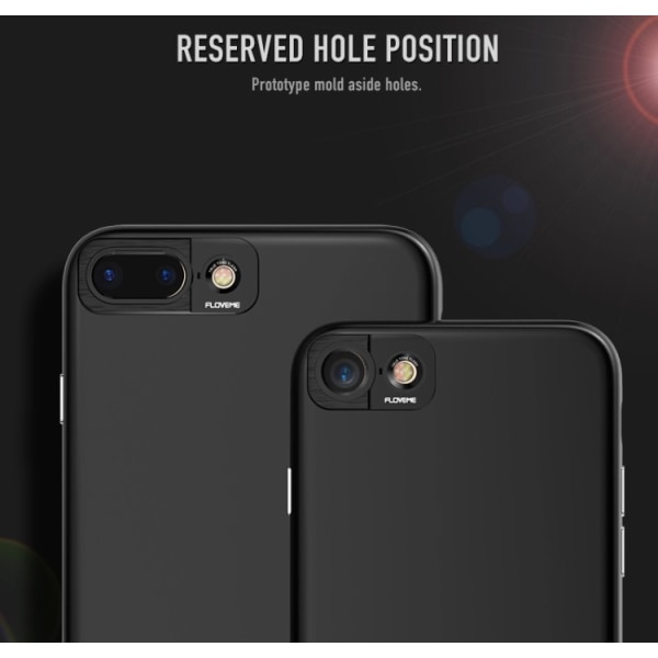 iPhone 7 - Tyylikäs Exclusive kotelo 2 osassa FLOVEME (MAX PROTECTION) Vit/Roséguld