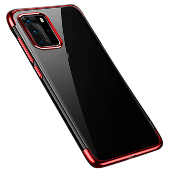 Huawei P40 Pro - Gennemtænkt silikone beskyttelsescover Röd