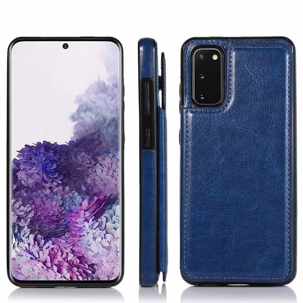 Glat cover med kortholder - Samsung Galaxy S20 Plus Röd