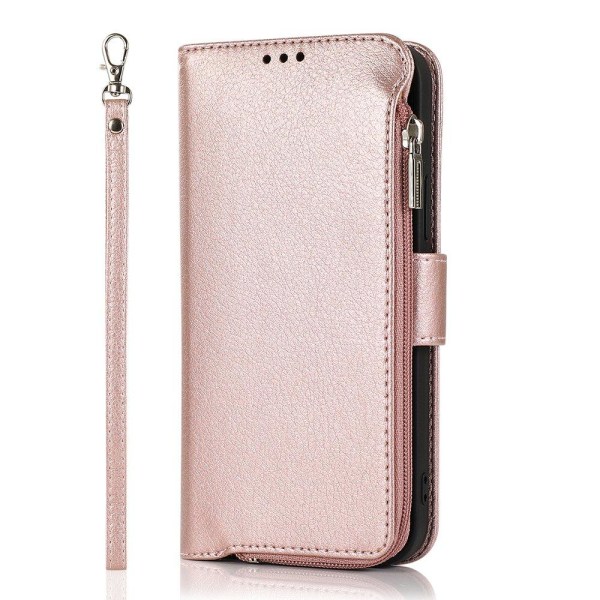 Stilig praktisk lommebokdeksel - iPhone 12 Mini Roséguld