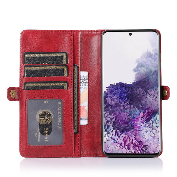 Samsung Galaxy S20 Plus - Sileä kaksitoiminen lompakkokotelo Röd