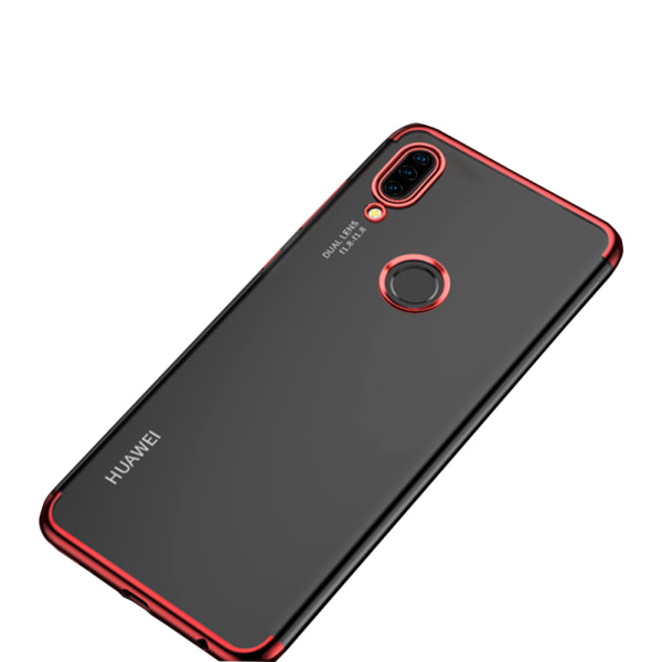 Stilfuldt stødsikkert silikonecover - Huawei P30 Lite Röd