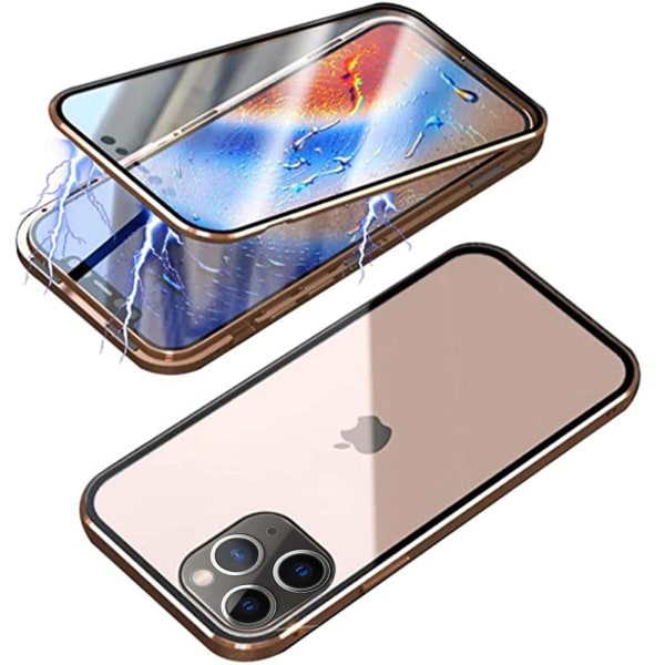 Ainutlaatuinen magneettinen kaksoissuoja (FLOVEME) - iPhone 12 Pro Grön