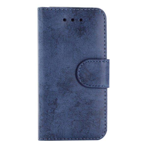 LEMAN Stilig lommebokdeksel - iPhone 5/5S/SE Marinblå