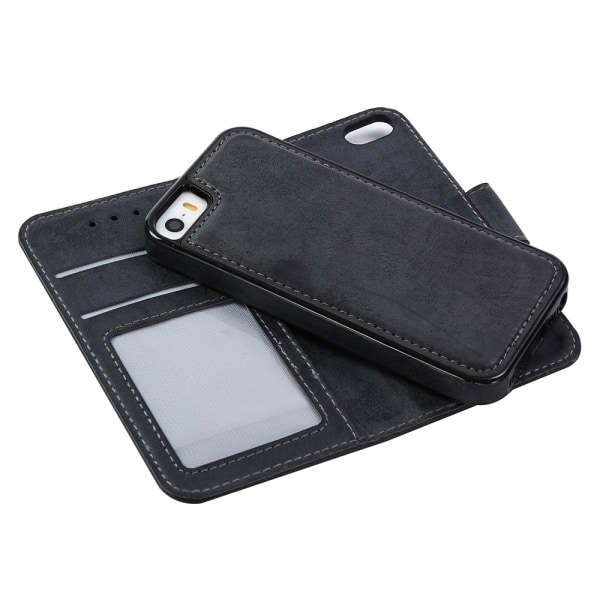 LEMAN Stilrent Plånboksfodral - iPhone 5/5S/SE Rosa