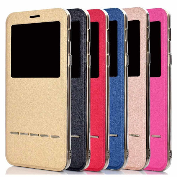 Huawei P30 Lite - Exklusivt Smart Fodral Svarsfunktion Guld