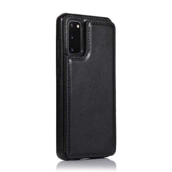 Glat cover med kortholder - Samsung Galaxy S20 Plus Vit