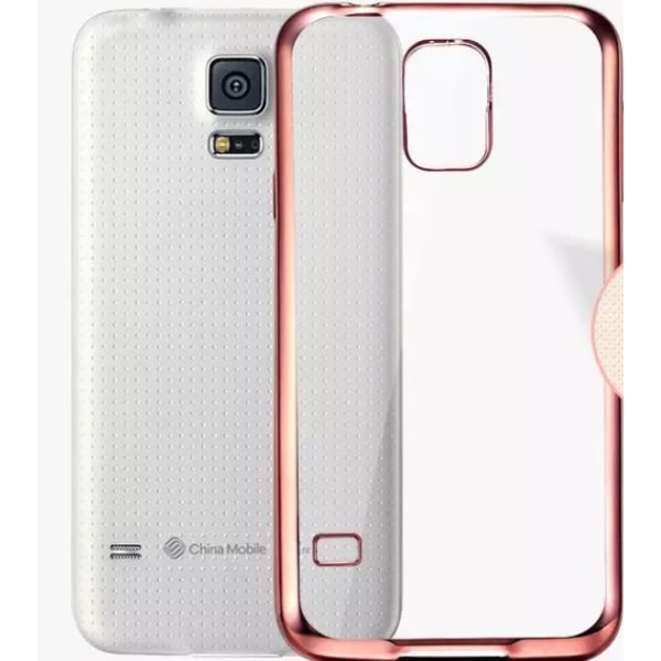 Samsung Galaxy S5 - Praktisk Silikone Cover fra LEMAN Roséguld