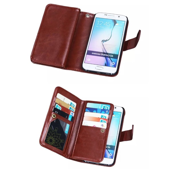 Elegant lommebokveske i LÆR til Samsung S5 fra ROYBEN Vit