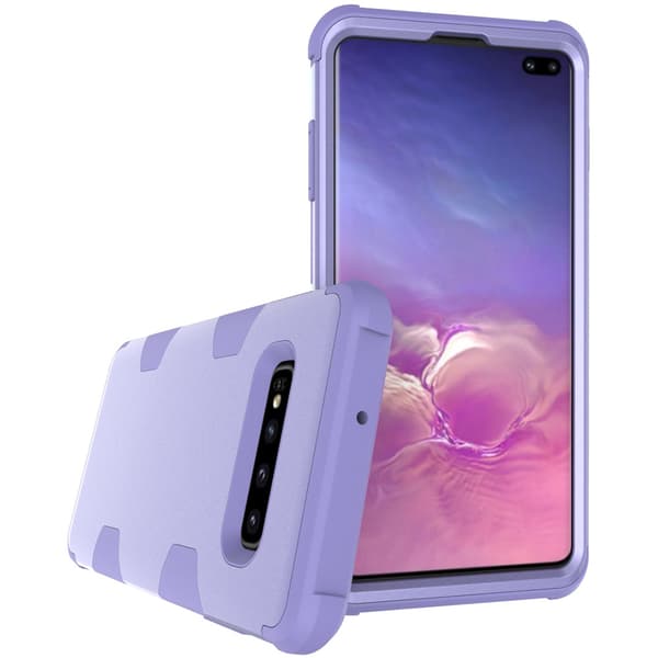 Samsung S10 Plus - Elegant og beskyttende cover \"Rugged Robot\" Lila