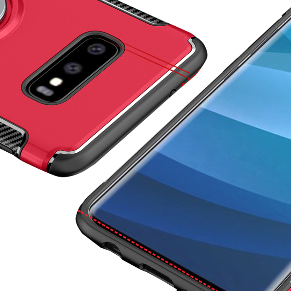 Hybridskal med Ringh�llare - Samsung Galaxy S10+ Blå