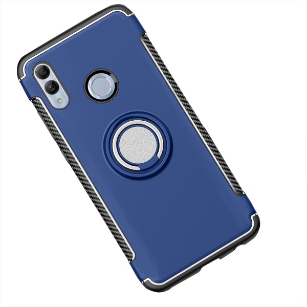 Huawei P Smart 2019 - Robust beskyttelsesdeksel med ringholder Mörkblå