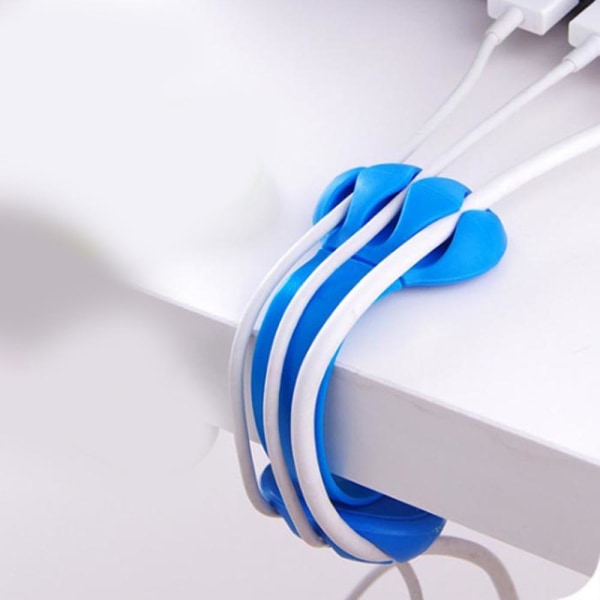Effektfullt Anti-Slip Kabelfäste Kabelsortering (Högkvalitet) Blå