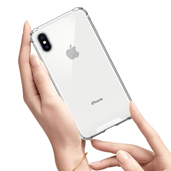 iPhone XS MAX - Gjennomtenkt deksel med tykke hjørner Svart/Guld