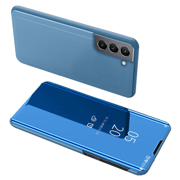Samsung Galaxy S25  Flipfodral med lyxig spegelyta Silver