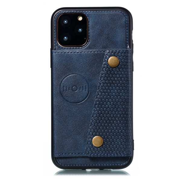 Smidigt Skyddsskal med Korthållare - iPhone 11 Pro Max Mörkblå