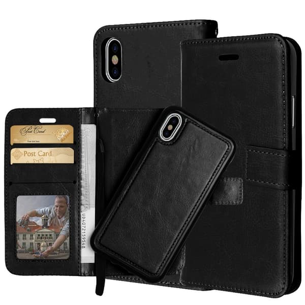 iPhone X/XS - Fodral med plånbok i Retrodesign Brun