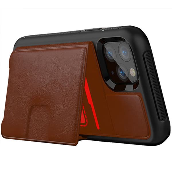 Smidigt Stilsäkert Skal med Kortfack - iPhone 11 Pro Max Blå