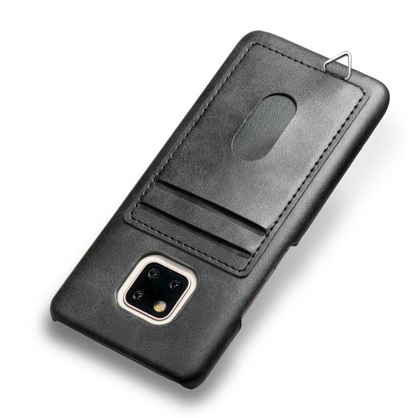 Huawei Mate 20 Pro - Stilrent Skal med Korthållare (LEMAN) Rosaröd