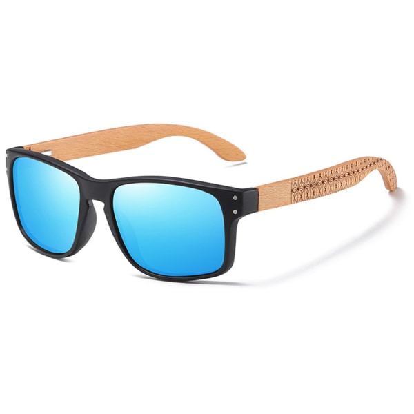 Polariserade UV-Skydd Solglasögon med Träbågar Blå b7e4 | Blå | Fyndiq