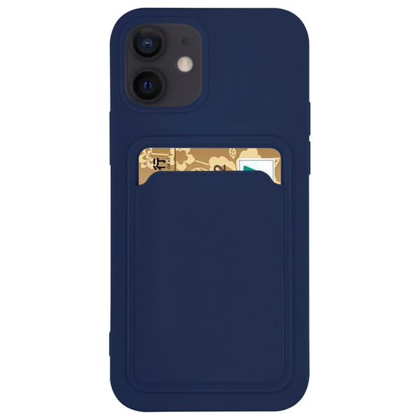 Glat FLOVEME etui med kortrum - iPhone 12 Vinröd