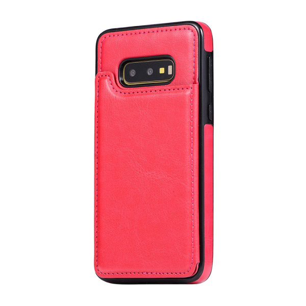 Samsung Galaxy S10e - Praktiskt Plånboksskal Nkobee Rosaröd
