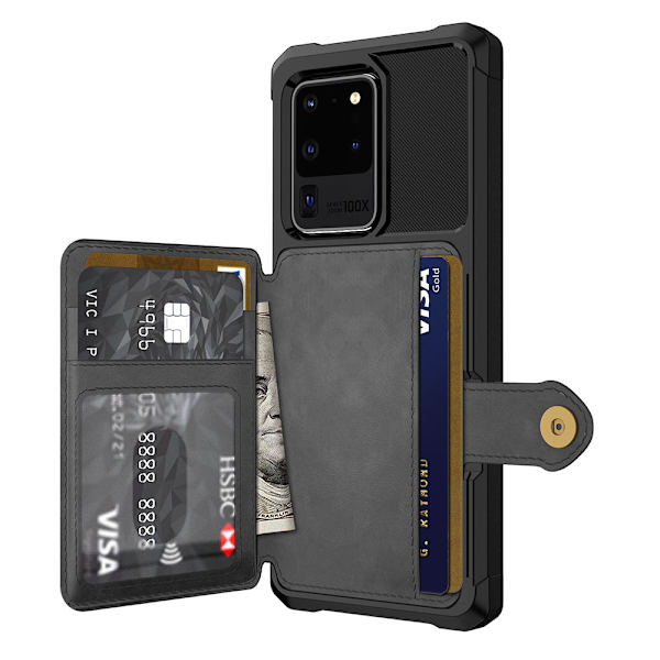 Praktiskt Skal med Korth�llare - Samsung Galaxy S20 Ultra Grön