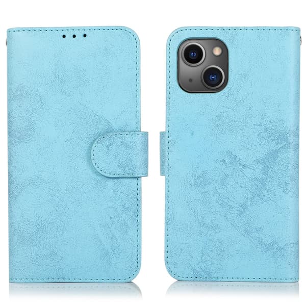 iPhone 15 - Magnetisk Etui Med Kortlomme Ljusblå