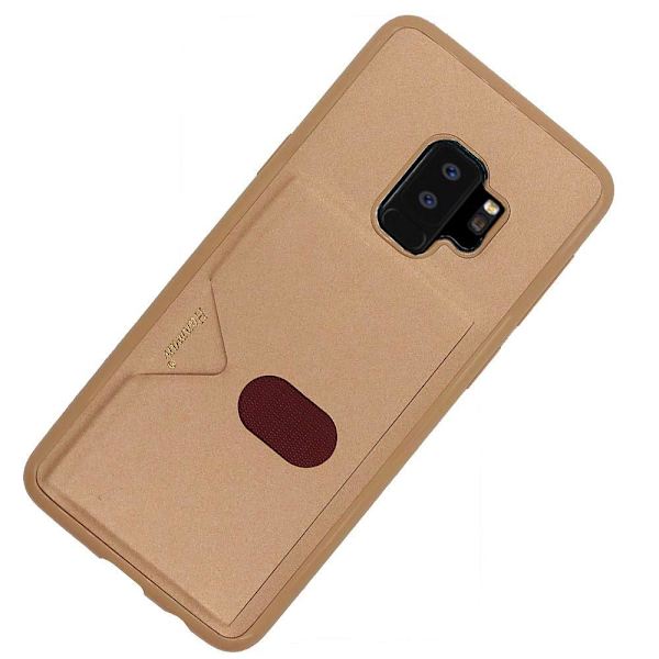 Skal med Kortfack Hanman - Samsung Galaxy S9+ Roséguld