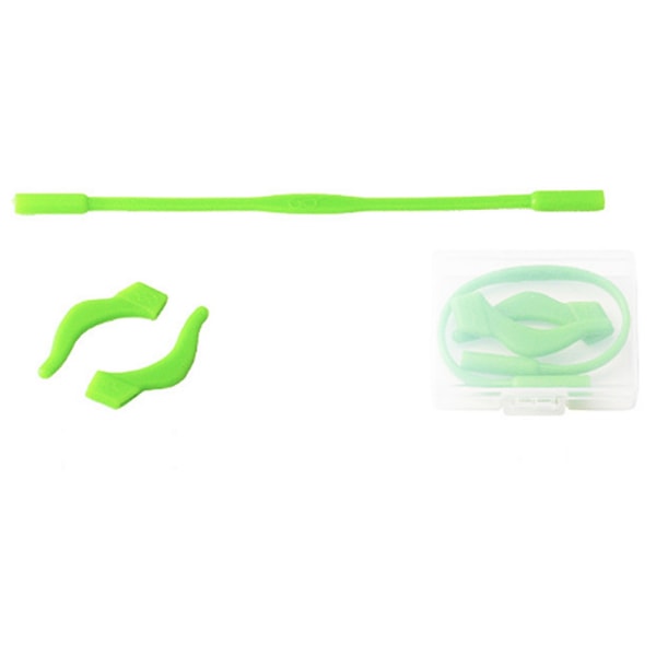 Glat blød brillesnor til børn i silikone Grön