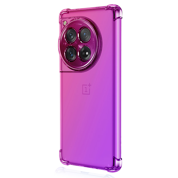 OnePlus 12 Klar Design - Maximalt Skydd, Minimalistisk Look Rosa/Lila