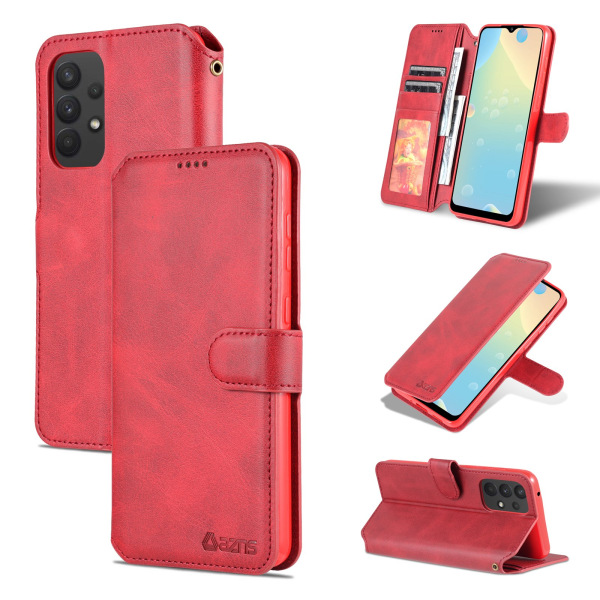 Samsung Galaxy A33 5G - Effektivt AZNS-lommebokdeksel Röd